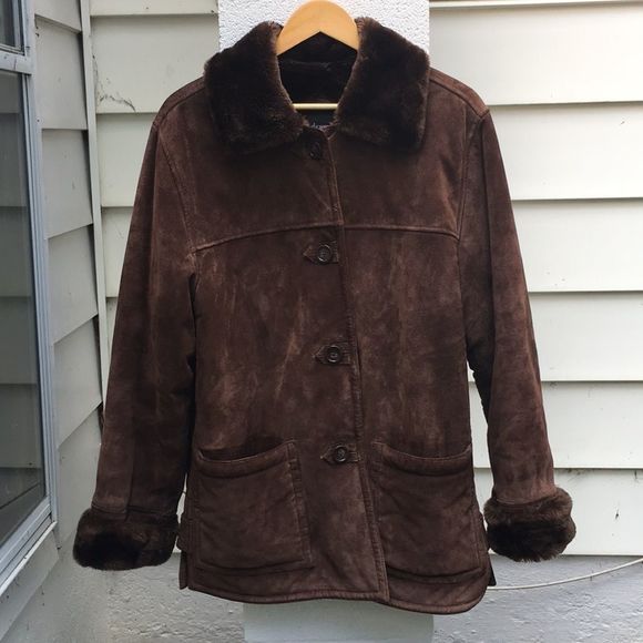 dennis basso Jackets & Blazers - Vintage Dennis Basso Brown suede jacket coat small